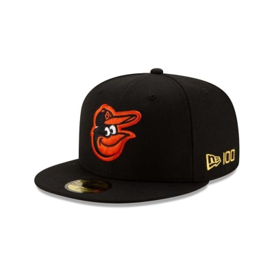 Black Baltimore Orioles Hat - New Era MLB Team Color 59FIFTY Fitted Caps USA4568917